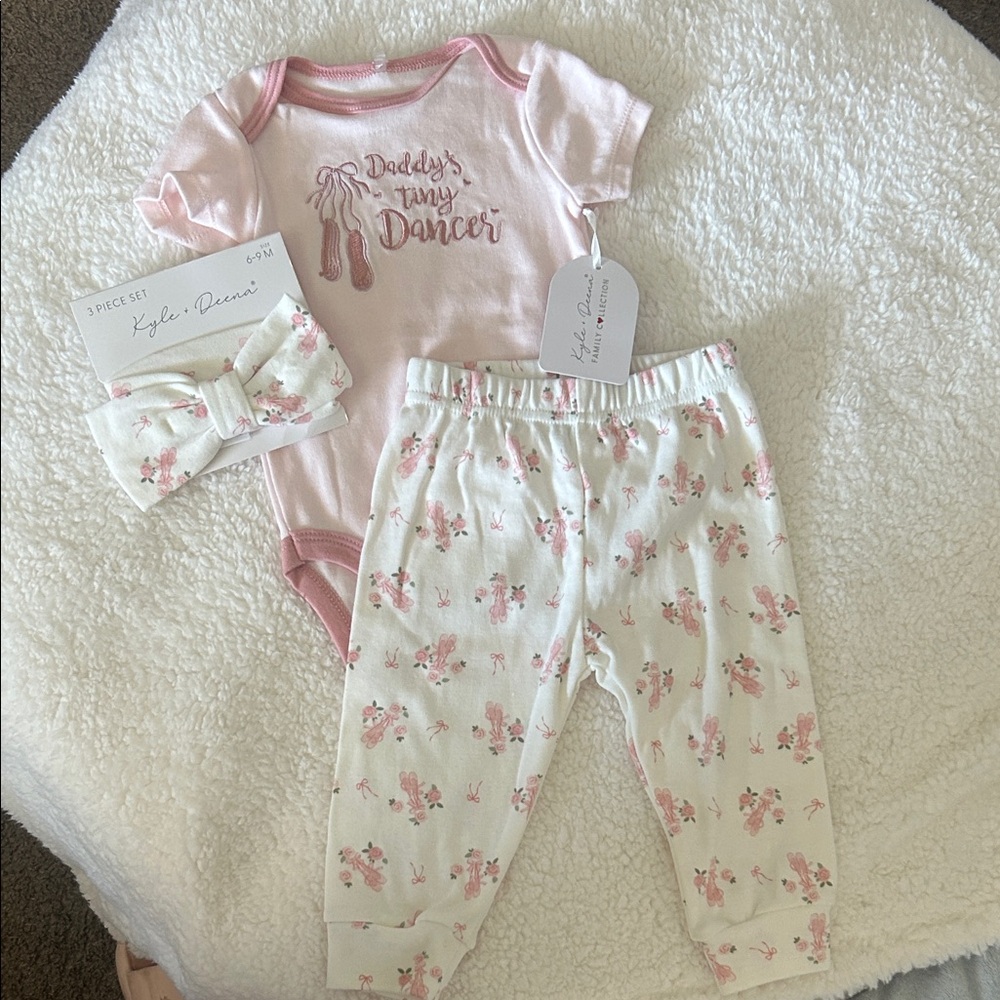 BABY Pink Set with Floral Pants